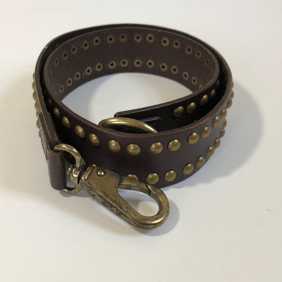 Banana Republic brown leather rivet belt size med. - Picture 2 of 4